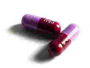 capsule di antibiotico colorate