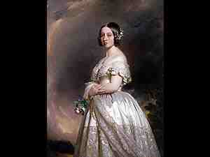 La regina Vittoria ritratta in giovane età dal pittore Winterhalter